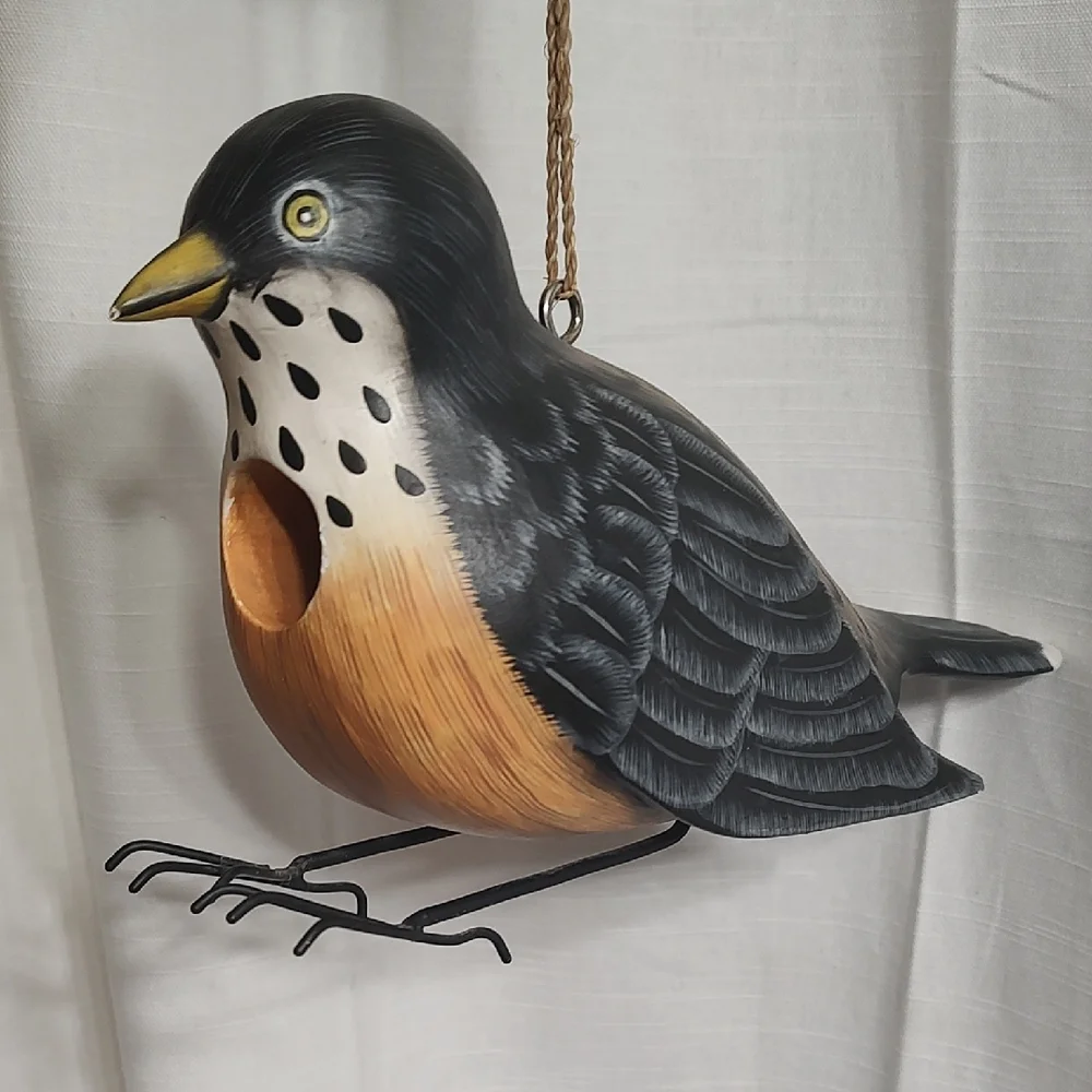 Decorative Bird Figurine - Black and Brown